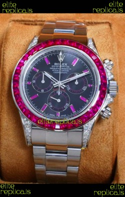 Rolex Daytona 126599 White Gold Red Dial Super Clone Watch 