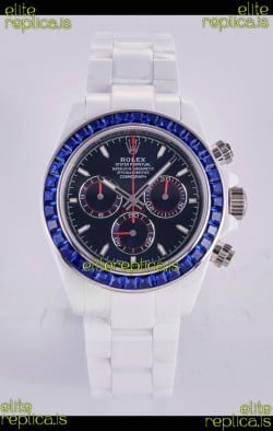 Rolex Daytona AET White Ceramic Dark Blue Dial 4130 Movment Super Clone Watch 