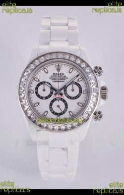Rolex Daytona AET White Ceramic White Dial 4130 Movment Super Clone Watch 