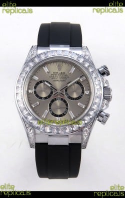Rolex Daytona 126539TBR FREE SPRUNG MVMNT Grey Dial Super Clone Watch 