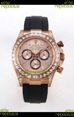 Rolex Daytona 126535 Rose Gold FREE SPRUNG MVMT Gold Dial Super Clone Watch 