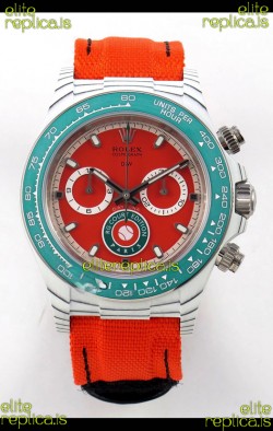 Rolex Daytona DiW RG Course Edition White Carbon Red Dial Super Clone Watch 