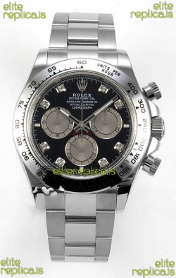 Rolex Daytona 126509 Black Dial Diamonds Markers FREE SPRUNG MVMT Super Clone Watch 