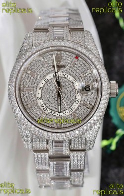 Rolex Sky-Dweller REF #m336934 moissanite Iced Out Swiss Replica Watch 