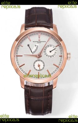 Vacheron Constantin Traditionnelle 83520 Rose Gold Pale Yellow Dial Super Clone Watch 