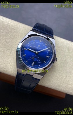Vacheron Constantin Overseas True Moon Phase Steel Case Blue Dial Swiss Replica Watch 