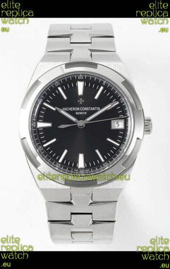 Vacheron Constantin Overseas 1:1 Mirror Swiss Replica Watch in Black Dial - Steel Strap