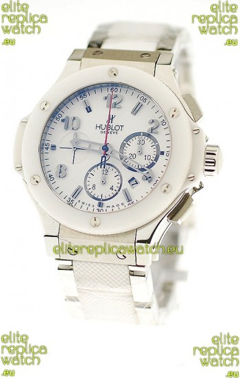 Hublot Big Bang Swiss Replica Watch in Steel/Rubber Strap