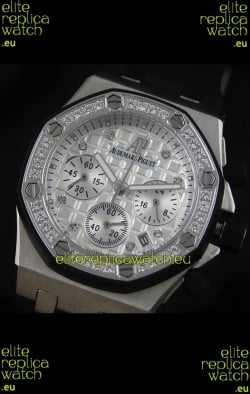 Audemars Piguet Royal Oak Offshore Lady Alinghi Swiss Watch in White Checkered Dial