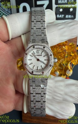 Royal Oak Frosted 67630BC Mini 23MM White Gold Super Clone Watch 