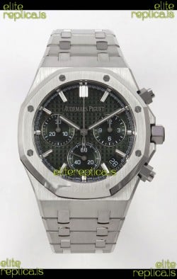 Royal Oak Chrono 26240 Green Dial FREE SPRUNG MVMNT Steel Caing Super Clone Watch 