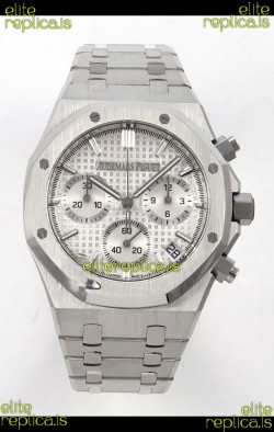 Royal Oak Chrono 26240 White Dial FREE SPRUNG MVMNT Steel Caing Super Clone Watch 