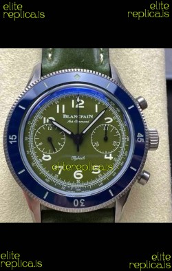 Blancpain Air Command Steel Casing Blue Bezel Super Clone Watch 
