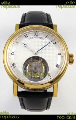 Breguet Classique Tourbillon Yellow Gold Roman Dial Super Clone Watch 