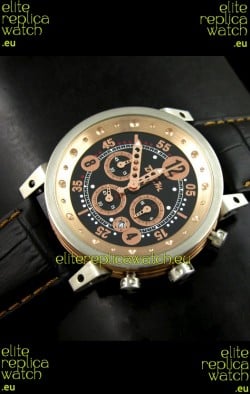 B.R.M.0011G6 Japanese Replica Quartz Watch in Black&Rose Gold Dial