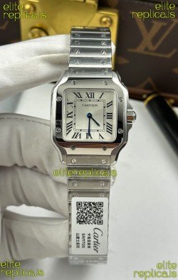 Cartier Santos Swiss Quartz 27MM Steel Dial Super Clone Watch