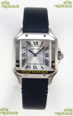 Cartier Santos Swiss Quartz 27MM Steel Leather Strap Super Clone Watch