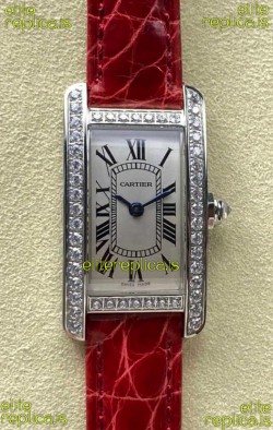 Cartier Tank Americaine Swiss Quartz 19mm Steel Casing Swiss Replica Watch 