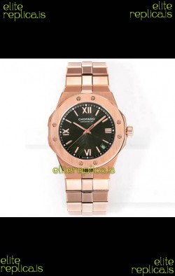 Chopard Alpine Eagle Rose Gold Brown Dial Super Clone Replica Watch