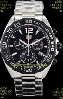 Tag Heuer Formula 1 Chronograph Swiss Quartz Replica Watch Black Dial 