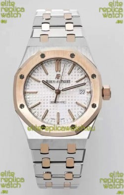 Audemars Piguet Royal Oak 37MM Two Tone White Dial Watch in 3120 Movement - 1:1 Mirror Replica
