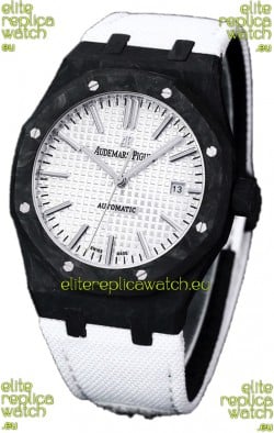 Audemars Piguet Royal Oak Ref.15400 Forged Carbon Casing Watch White Dial in 1:1 Mirror Replica