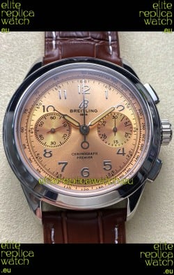 Breitling Premier B01 Chronograph 42 Edition Steel Casing Champange Dial - 1:1 Mirror Replica Watch