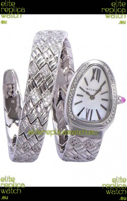 Bvlgari Serpenti Edition Steel Casing White Dial Watch in 1:1 Mirror Quality