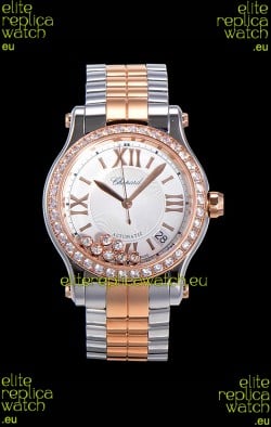Chopard Happy Sport 1:1 Mirror Swiss Automatic Replica Watch 36MM Two Tone Rose Gold Casing