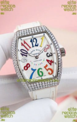 Franck Muller V32 Swiss Quartz Mossanite 1:1 Replica Watch 36MM