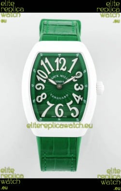 Franck Muller Vanguard Yachting V32 Ceramic Casing Green Dial/Strap Swiss Replica Watch 