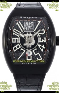 Franck Muller Vanguard Encrypto BTC V45 PVD Casing Swiss Replica Watch