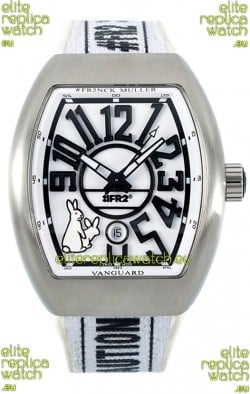 Franck Muller "Fr2nck" Vanguard Rabbit Edition Swiss Replica Watch in Steel Casing