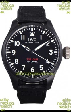 IWC Big Pilot's IW326906 Top Gun Edition 43MM Black Nylon Strap Ceramic Swiss Replica 
