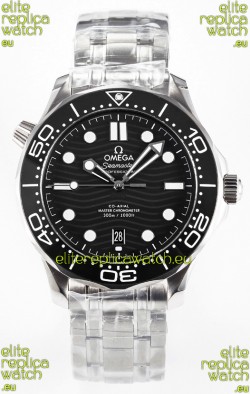 Omega Seamaster Super Clone 300M Master Chronometer Black Swiss 904L Steel Watch