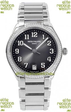 Patek Philippe Twenty-4 Grey Dial 904L Steel Casing 1:1 Mirror Replica Watch 36MM