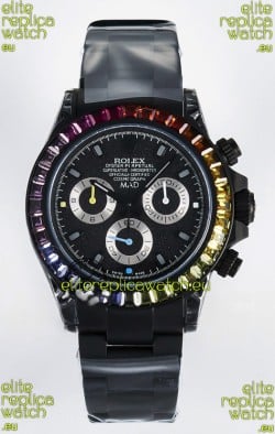 Rolex Daytona MAD 1:1 Swiss Mirror Replica Black Dial Cal.4130 Movement