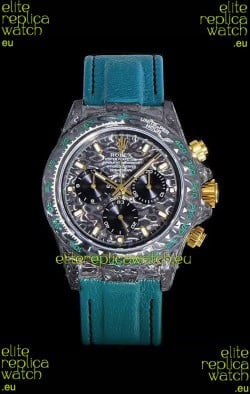 Rolex Daytona DiW Forged Cabon Casing 1:1 Mirror Replica Black Carbon Dial