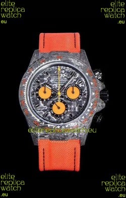 Rolex Daytona DiW Forged Cabon Casing 1:1 Mirror Replica Black Carbon Dial