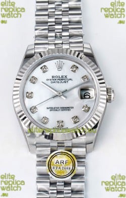 Rolex Super Clone Datejust ETA 2688 Movement 31MM Stainless Steel Pearl Dial Watch 