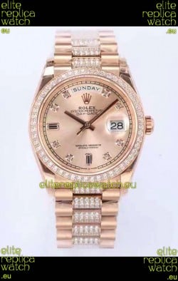 Rolex Day Date Presidential Rose Gold Watch 36MM - Rose Gold Dial 1:1 Mirror Quality Watch