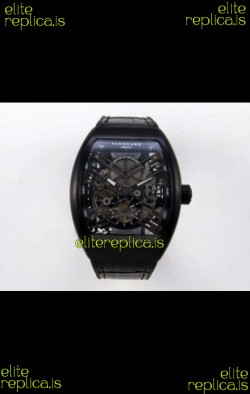 Franck Muller V45 Tourbillon Skeleton DLC Super Clone Watch 