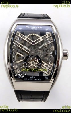 Franck Muller V45 Tourbillon Skeleton Steel Super Clone Watch 