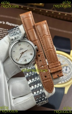 Omega De Ville Automatic 34MM Pearl Dial Steel Case Super Clone Watch 