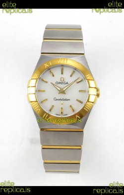 Omega Constellation 28MM Two Tone Yellow Gold Pearl Dial QUARTZ Super Clone Watch 
