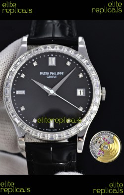 Patek Philippe Calatrava 5298 Squared Diamonds Super Clone Watch 
