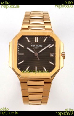 Patek Philippe Cubitus 7128 Rose Gold Casing Brown Dial Swiss Replica Watch