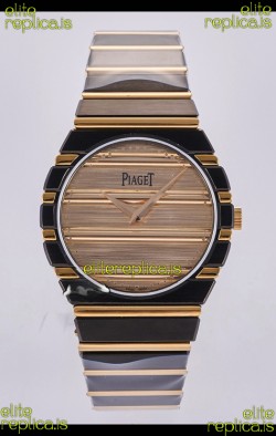 Piaget Polo 79 Two Tone Rose Gold/Black Casing 39MM Super Clone Watch 
