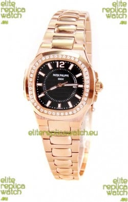 Patek Philippe Nautilus Ladies Replica Pink Gold Watch