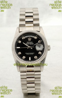 Rolex Day Date Silver Swiss Replica Watch